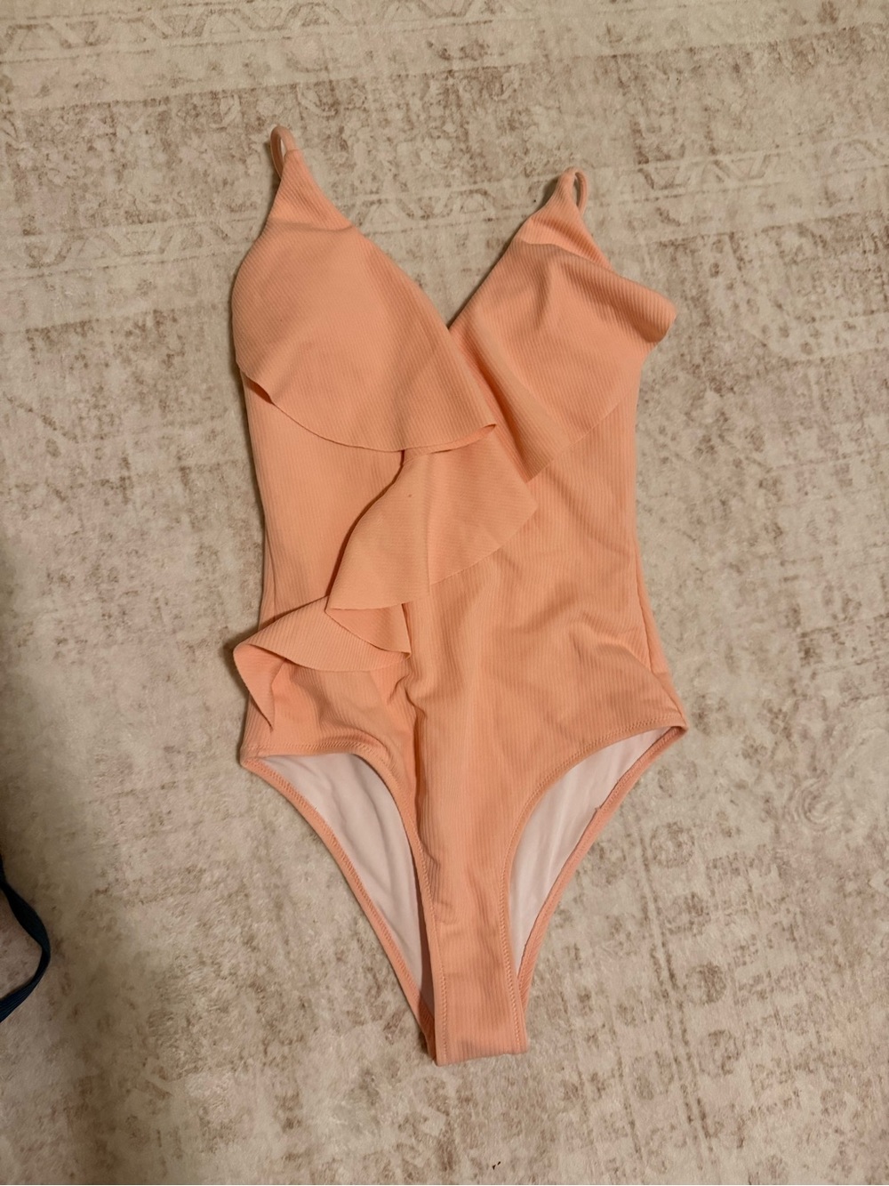 Cupshe Peach Ruffle One-Piece Swimsuit